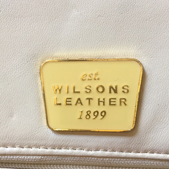 Wilsons Vintage Cream Leather Wristlet Wallet - Picture 2 of 7